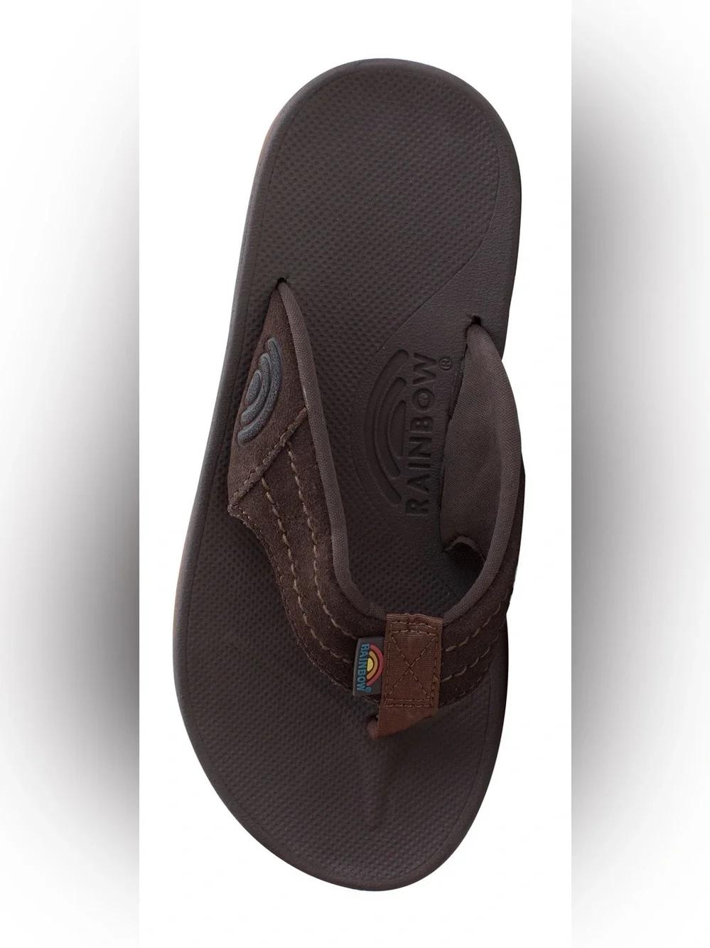 Men's 7 Dark Brown East Cape - Molded Rubber w/ Natural Suede Strap